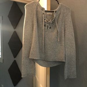 Super cozy sweater that ties in the front